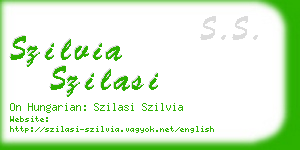 szilvia szilasi business card